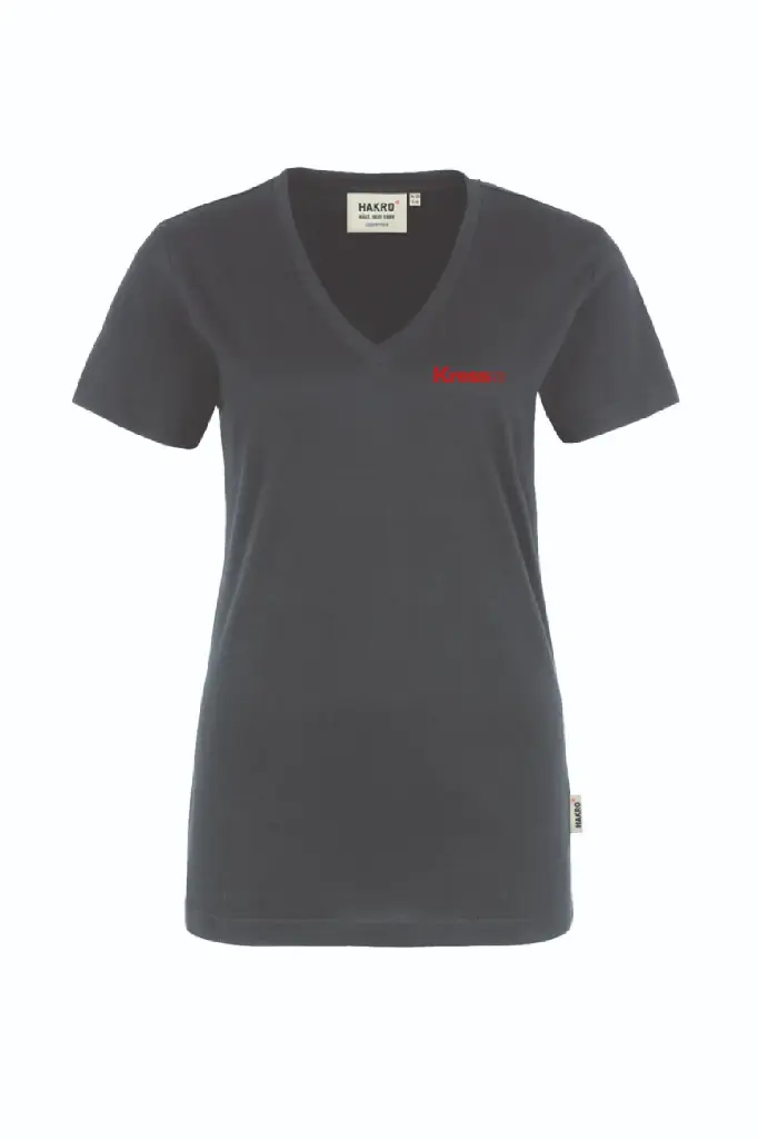 Positec Damen V-Shirt Anthrazit