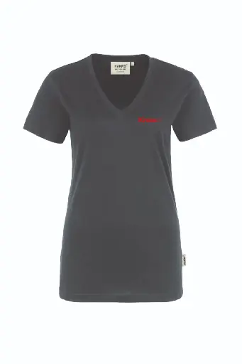 Positec Damen V-Shirt Anthrazit
